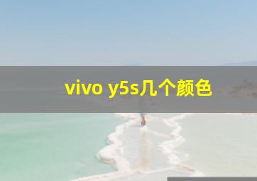 vivo y5s几个颜色